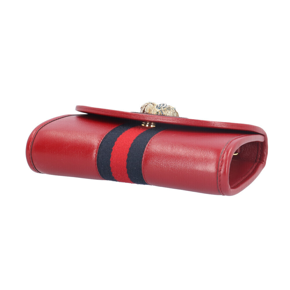 Gucci Raja Shoulder Bag Leather Red - Picture 6 of 8